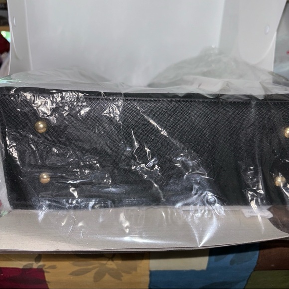 Shoulder/Handle Trina Turk Square Black   Detachable Strap Handbag Zipper - Picture 4 of 12